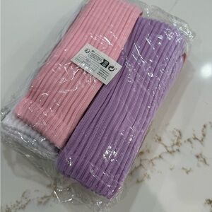 Pink and Purple Ribbed socks - 6 pack